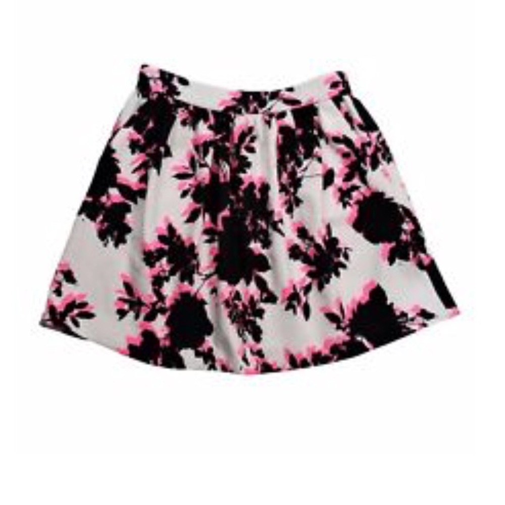 NWT aqua floral skater skirt, S